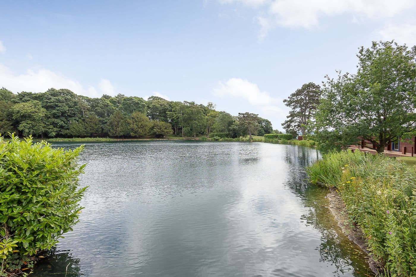 The farmland around the lake