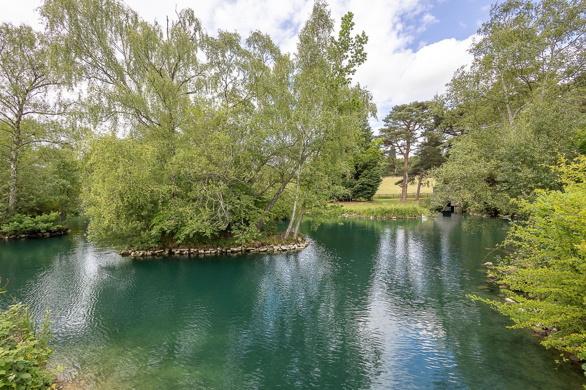 The five-acre lake at Lakeside Farm